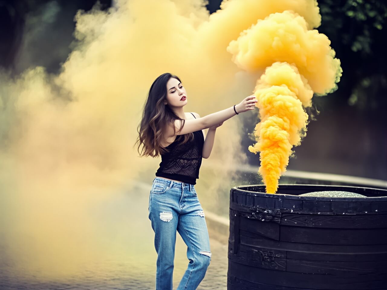 Цветной дым для фотосессий